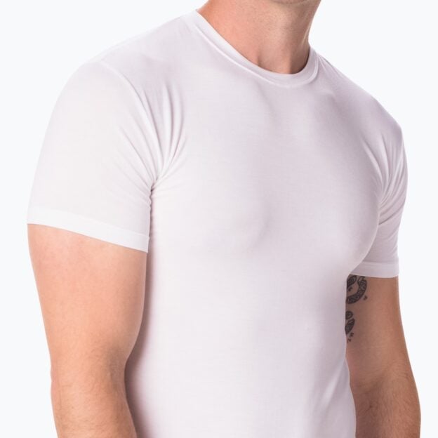 White Crew Neck Undershirt – Andrew front close