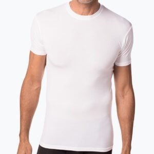 White Crew Neck Undershirt – David front full
