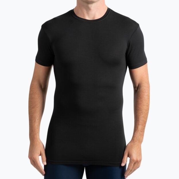 Black Crew Neck Undershirt – Tyler front full