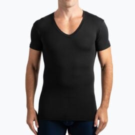 Black V Neck Undershirt – Tyler front full